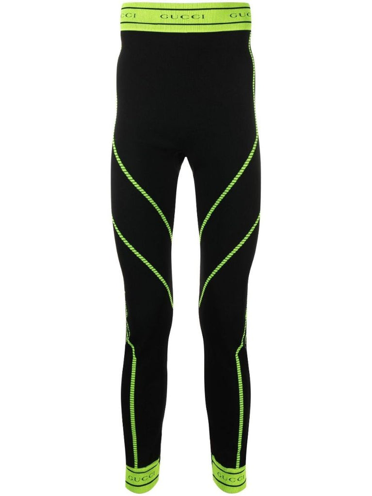 Black Logo Jacquard Leggings