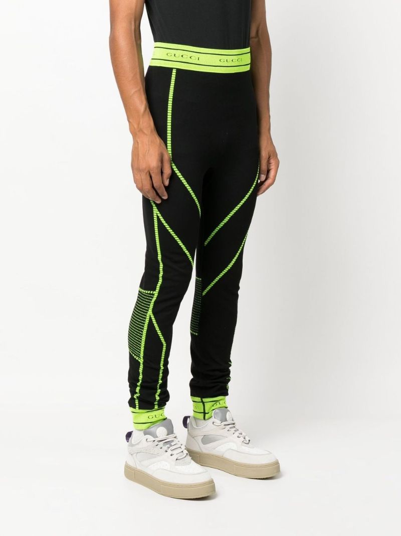 Black Logo Jacquard Leggings
