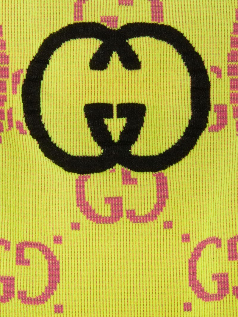 Yellow Gg Jacquard Cycling Shorts