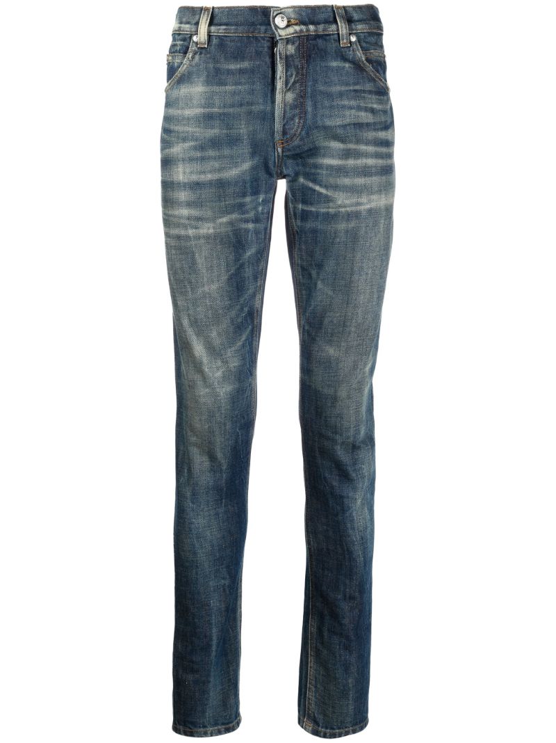 Blue Faded Slim Fit Jeans
