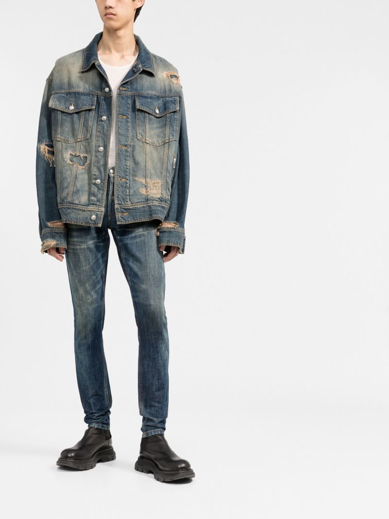 Blue Faded Slim Fit Jeans