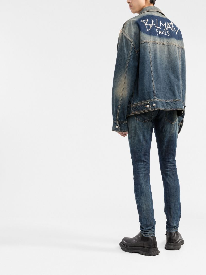 Blue Faded Slim Fit Jeans