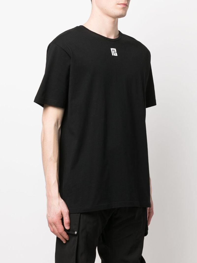 Black Logo Print Cotton T-shirt