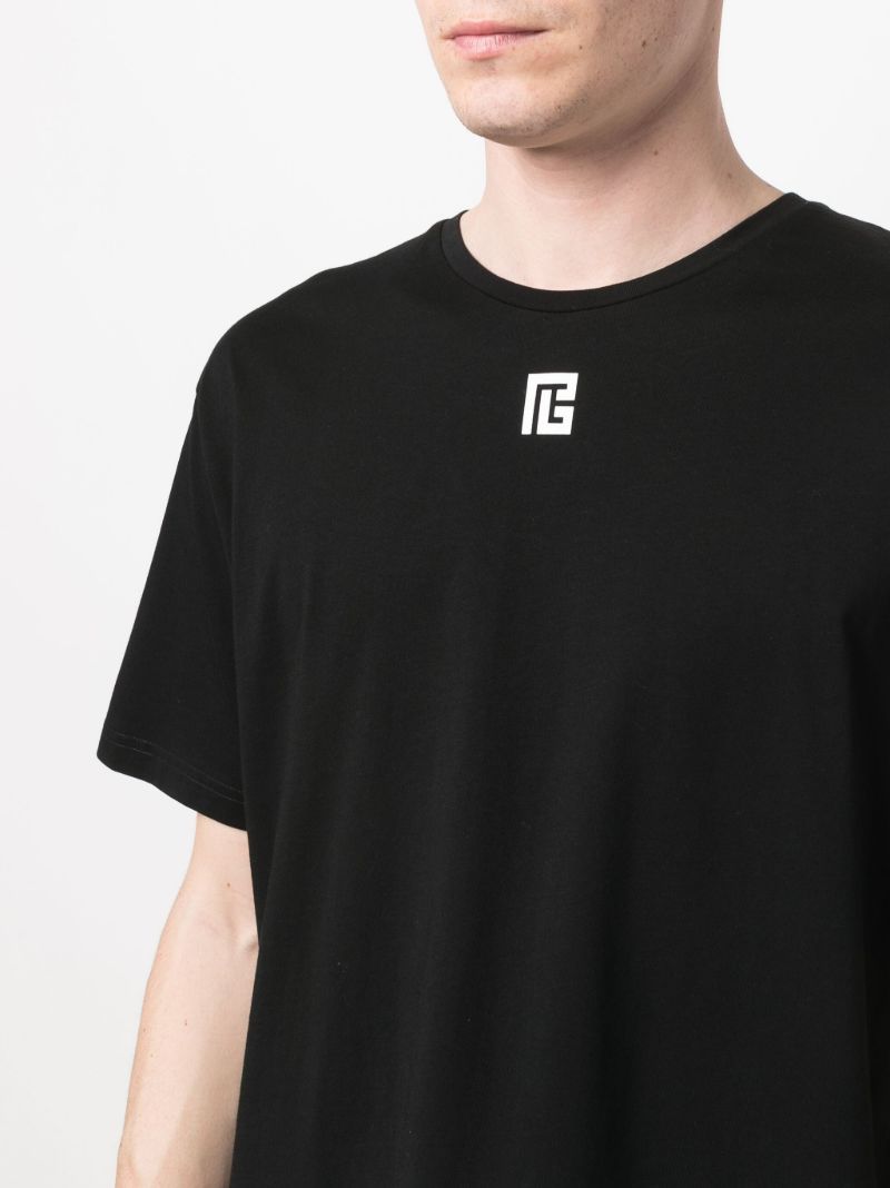 Black Logo Print Cotton T-shirt