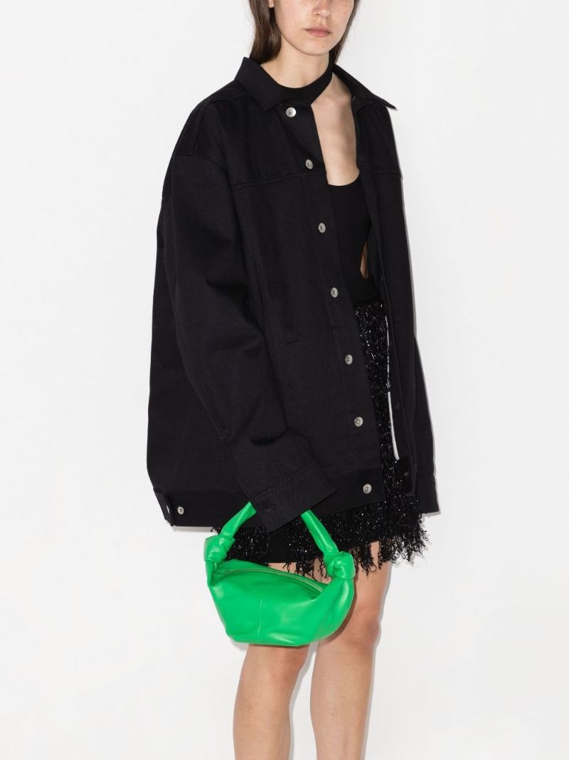 Green Double Knot Leather Mini Bag