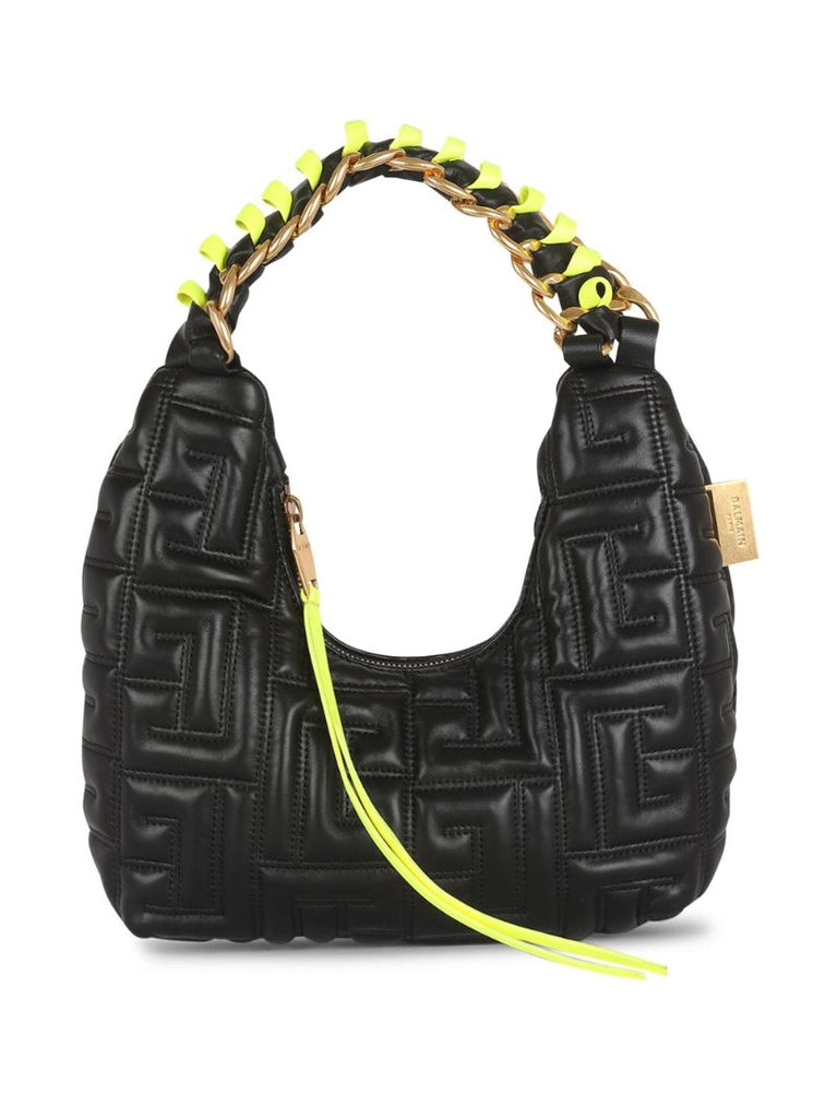 Black Pillow Quilted Mini Leather Shoulder Bag