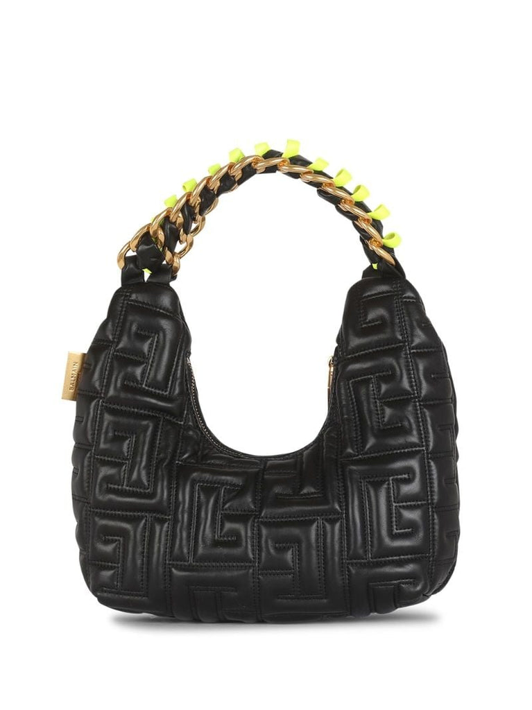 Black Pillow Quilted Mini Leather Shoulder Bag