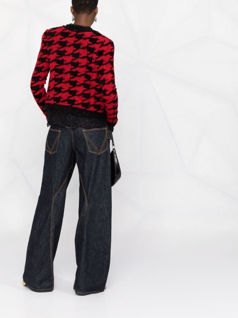Red Destroyed Knit Jacket
