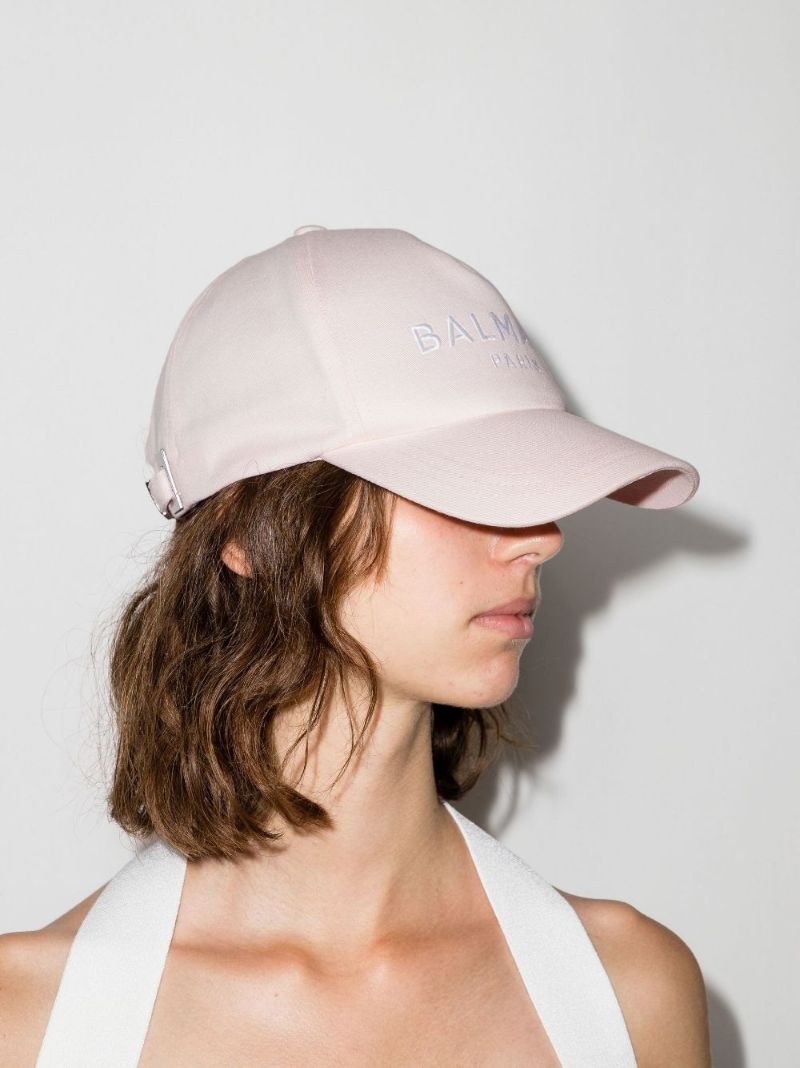 Pink Logo Cotton Baseball Cap