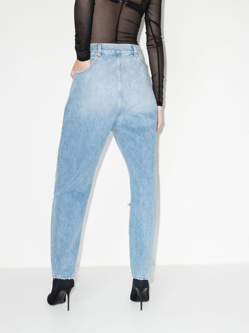 Blue Back-to-front Ripped Jeans