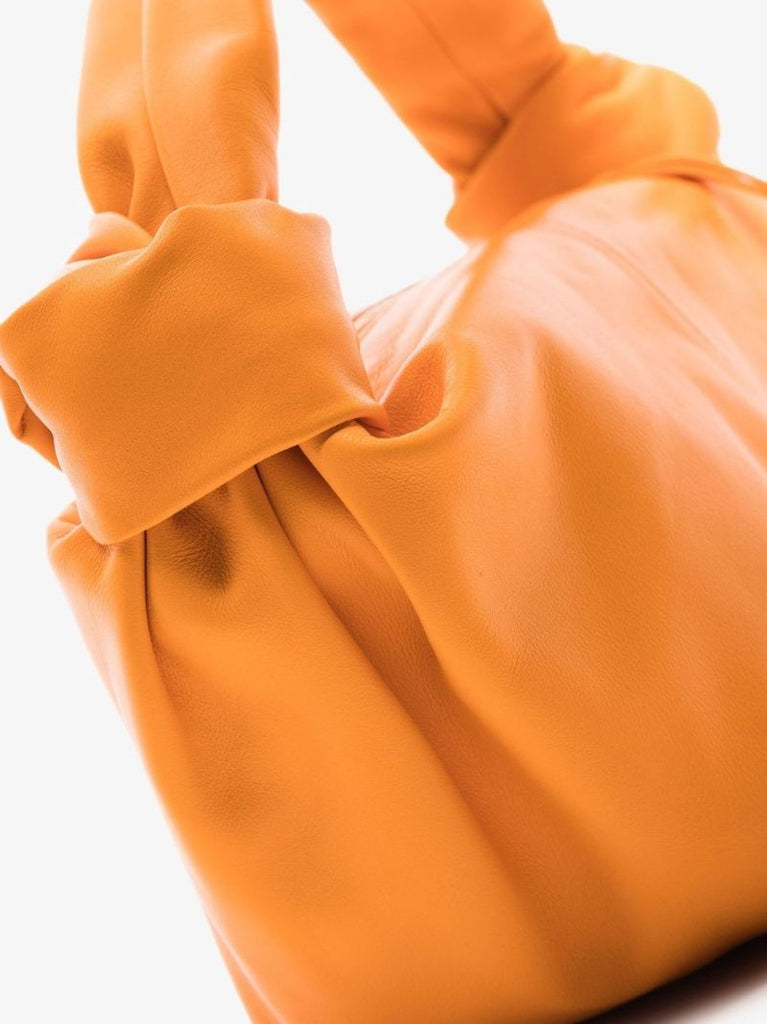 Orange Double Knot Mini Leather Shoulder Bag