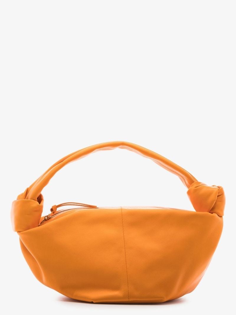 Orange Double Knot Mini Leather Shoulder Bag