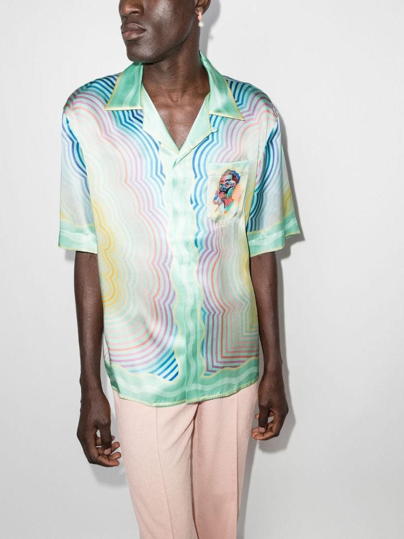 Masao San Print Silk Shirt