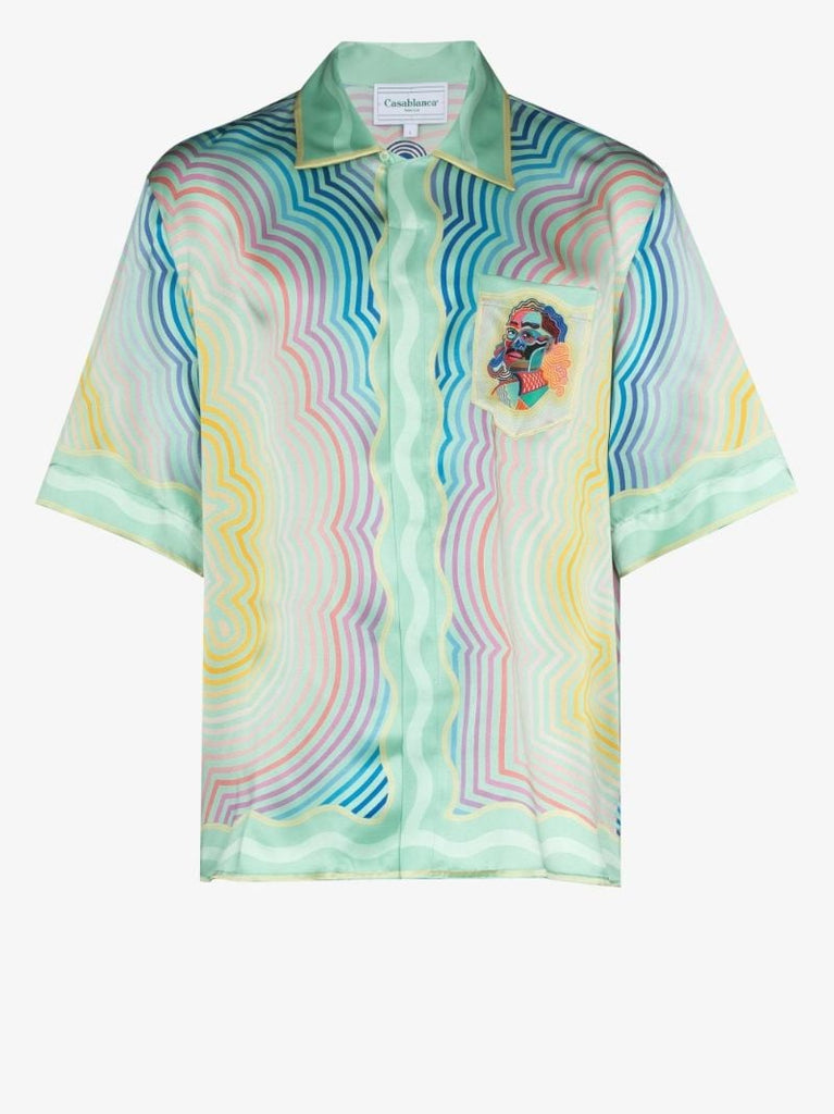Masao San Print Silk Shirt