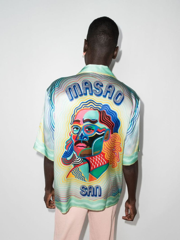 Masao San Print Silk Shirt
