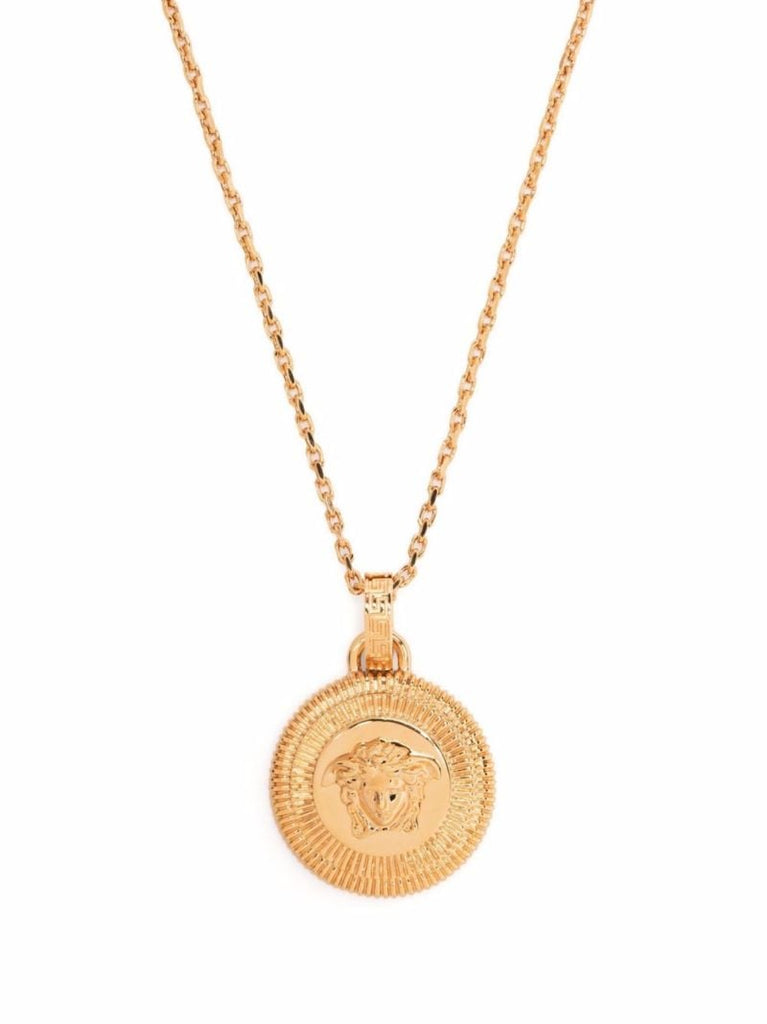 Gold-tone Medusa Pendant Necklace