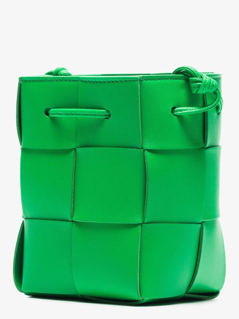 Green Cassette Mini Leather Cross Body Bag