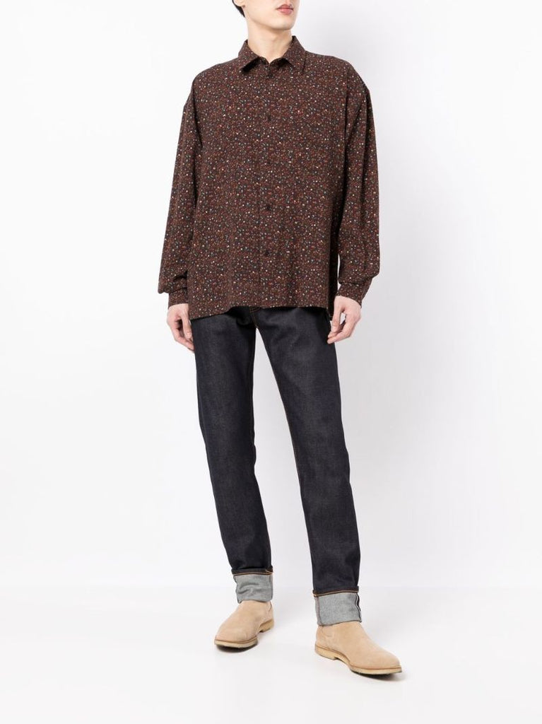 Brown Mitchum Ditsy Floral Print Cotton