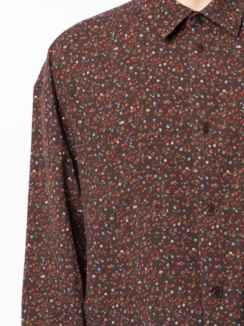 Brown Mitchum Ditsy Floral Print Cotton