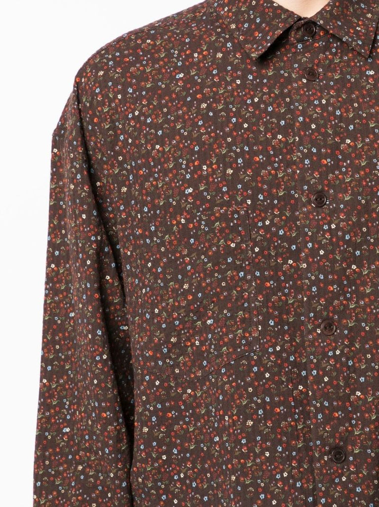 Brown Mitchum Ditsy Floral Print Cotton