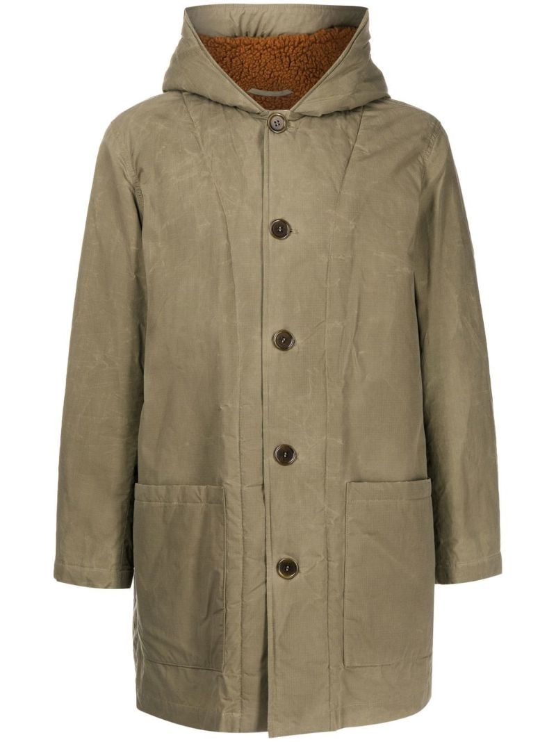 Green Beat Generation Cotton Duffle Coat