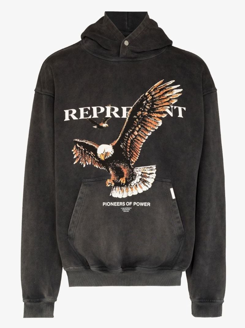 Pioneers of Power Graphic Print Cotton Hoodie