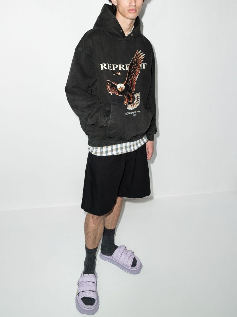 Pioneers of Power Graphic Print Cotton Hoodie