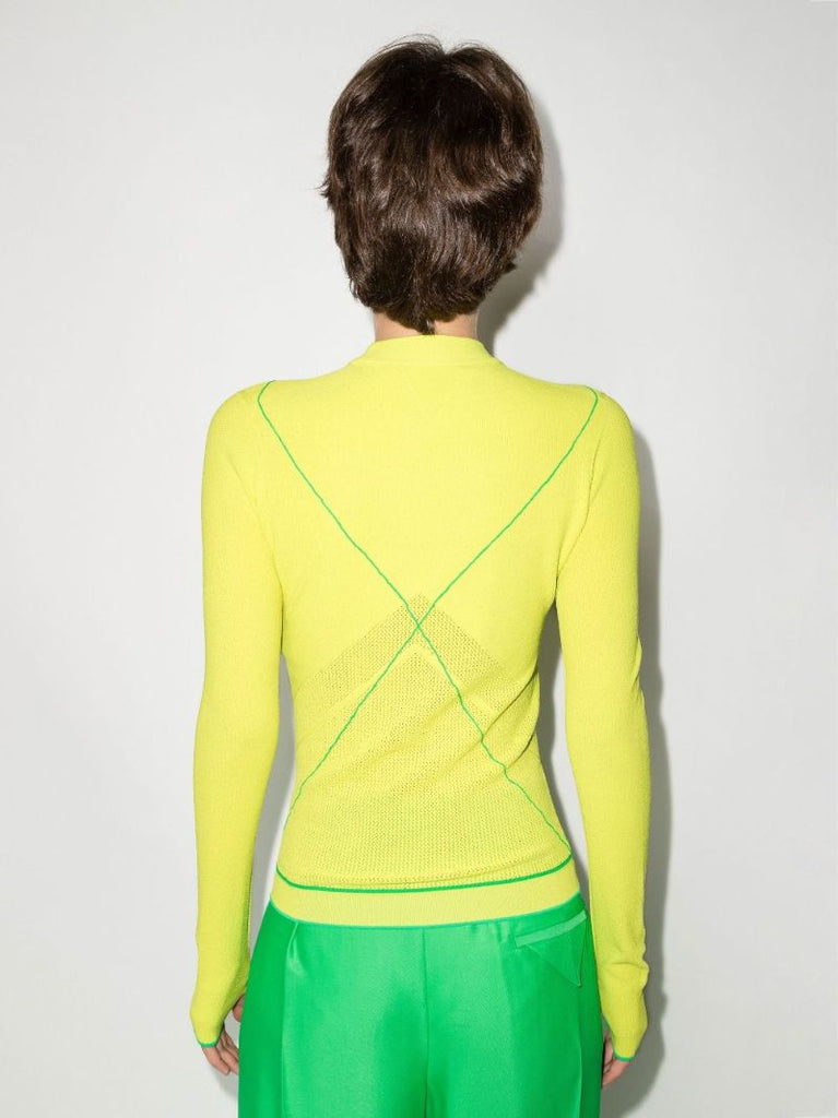 Yellow Cross Stitch Sweater