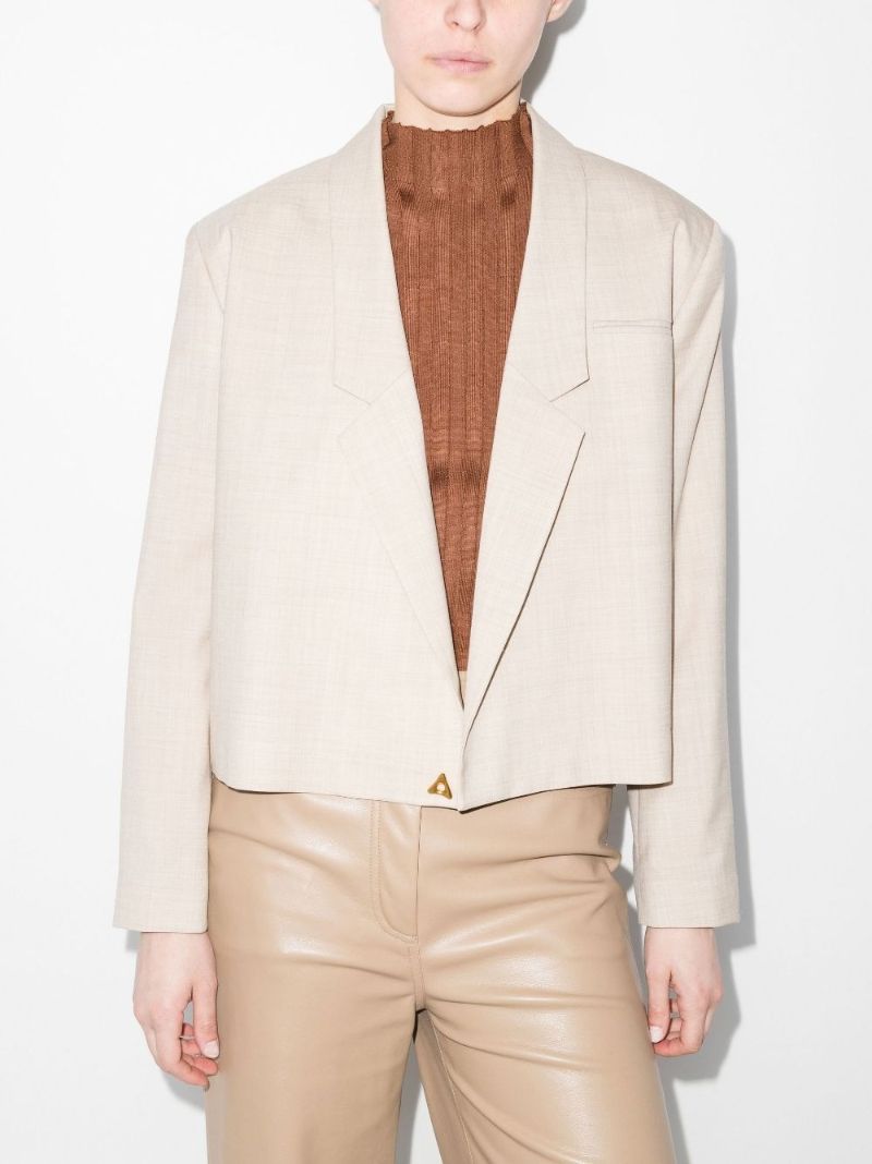 Encino Cropped Wool Blazer