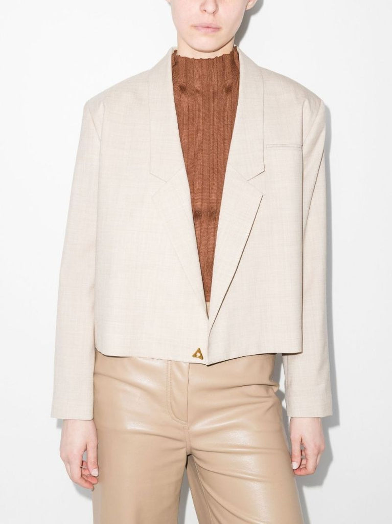 Encino Cropped Wool Blazer