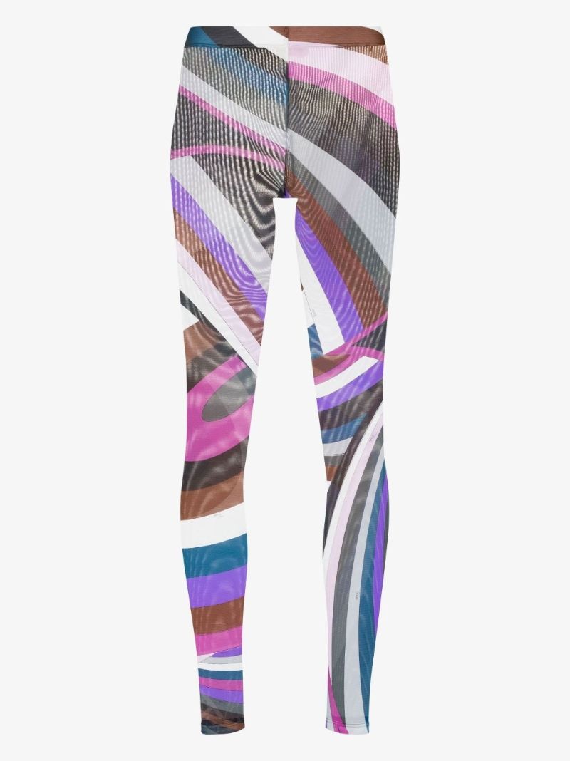 Multicolour Printed Mesh Leggings