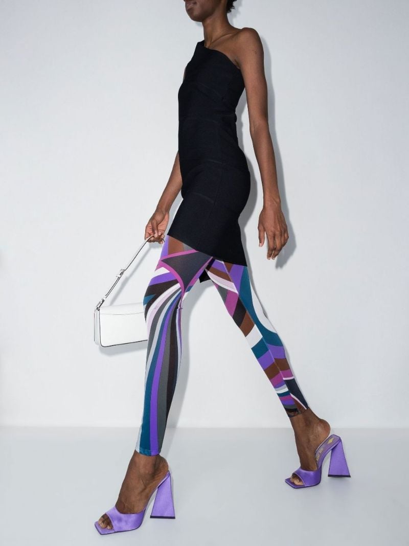 Multicolour Printed Mesh Leggings