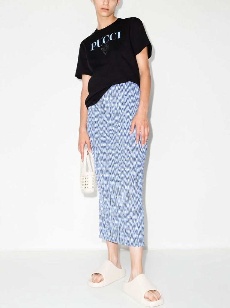 Black Pesci Logo Print T-shirt