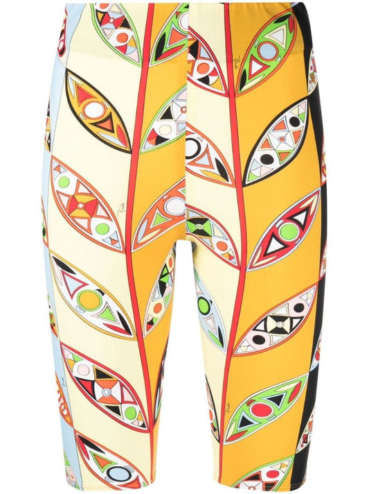 Multicoloured Girandole Print Knee-length Shorts