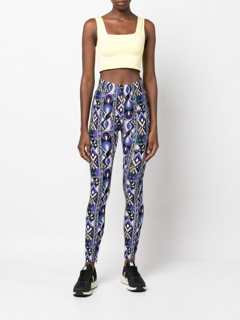 Purple Rombi Baby Print Leggings
