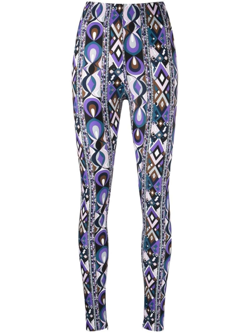 Purple Rombi Baby Print Leggings