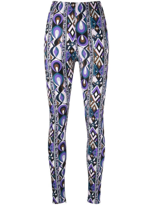 Purple Rombi Baby Print Leggings
