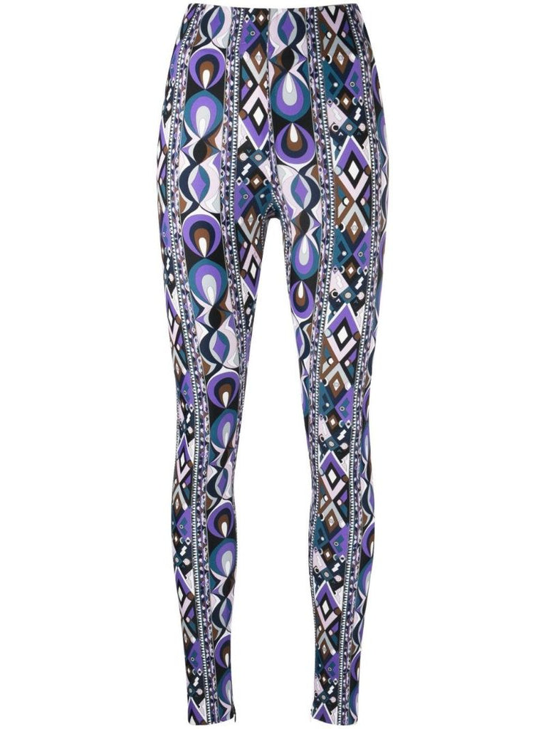 Purple Rombi Baby Print Leggings
