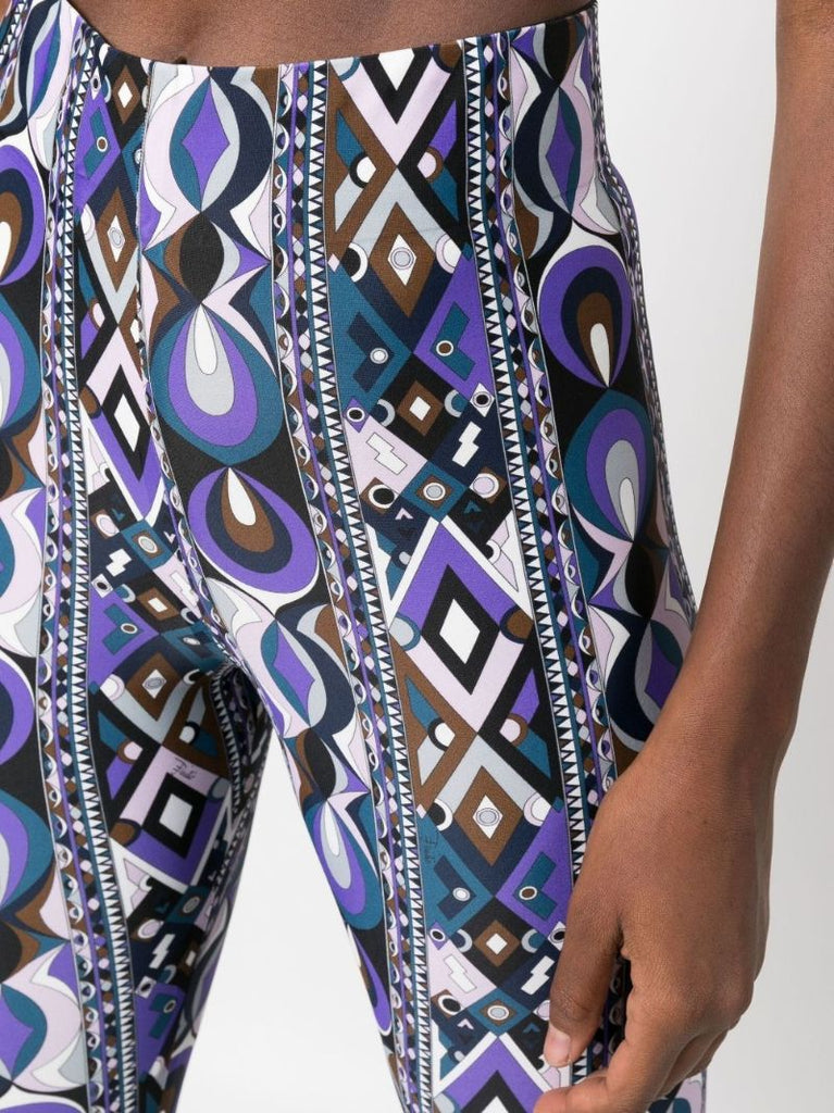 Purple Rombi Baby Print Leggings