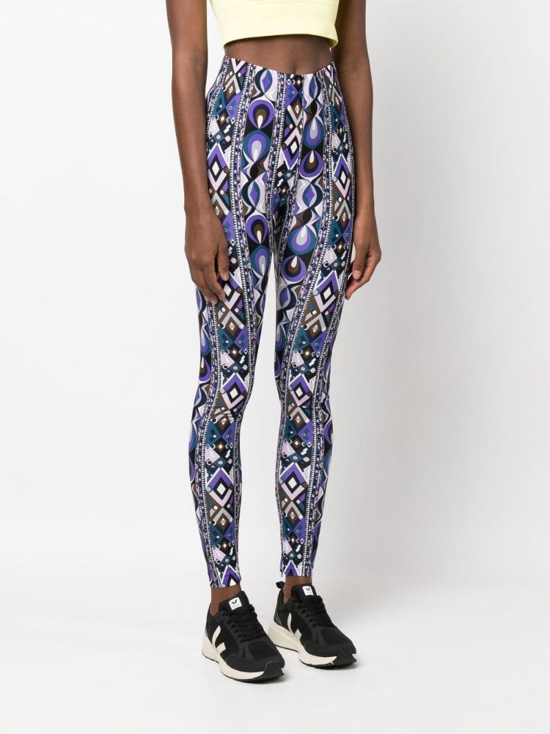 Purple Rombi Baby Print Leggings