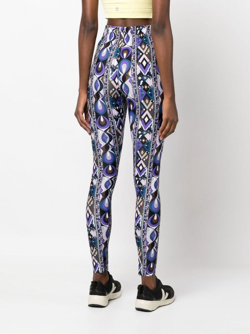 Purple Rombi Baby Print Leggings