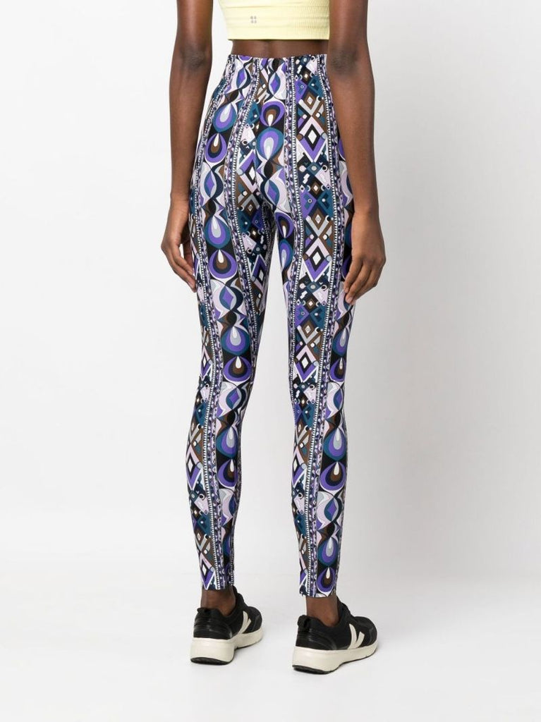 Purple Rombi Baby Print Leggings