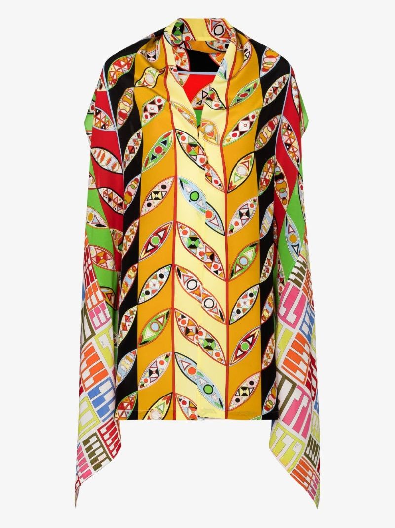 Multicolour Patterned Silk Stole