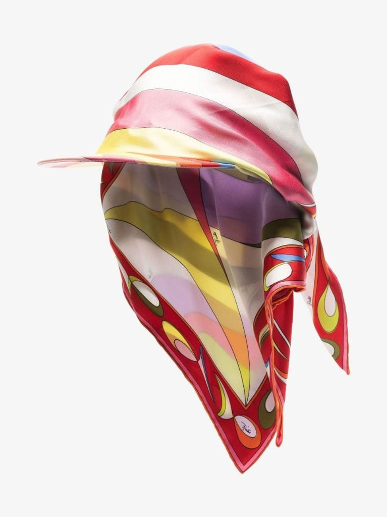 Pink Abstract Print Silk Baseball Cap