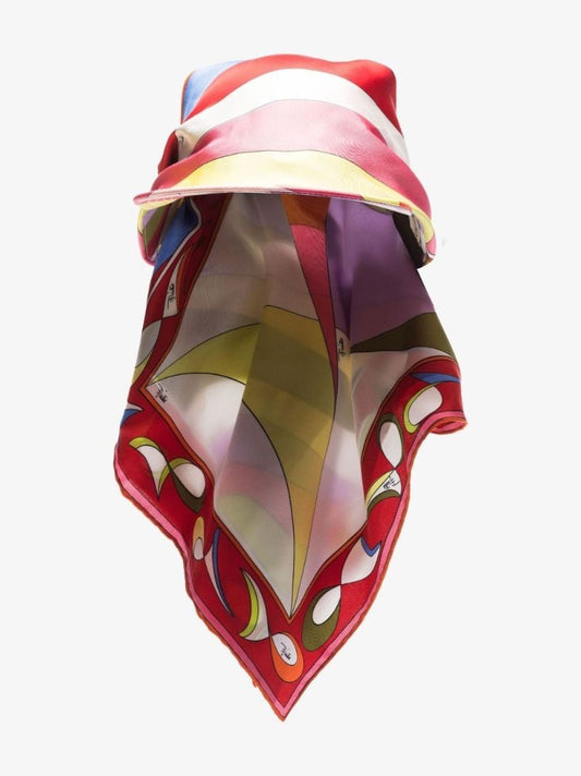 Pink Abstract Print Silk Baseball Cap