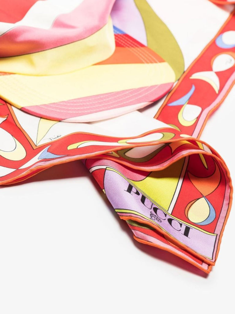 Pink Abstract Print Silk Baseball Cap