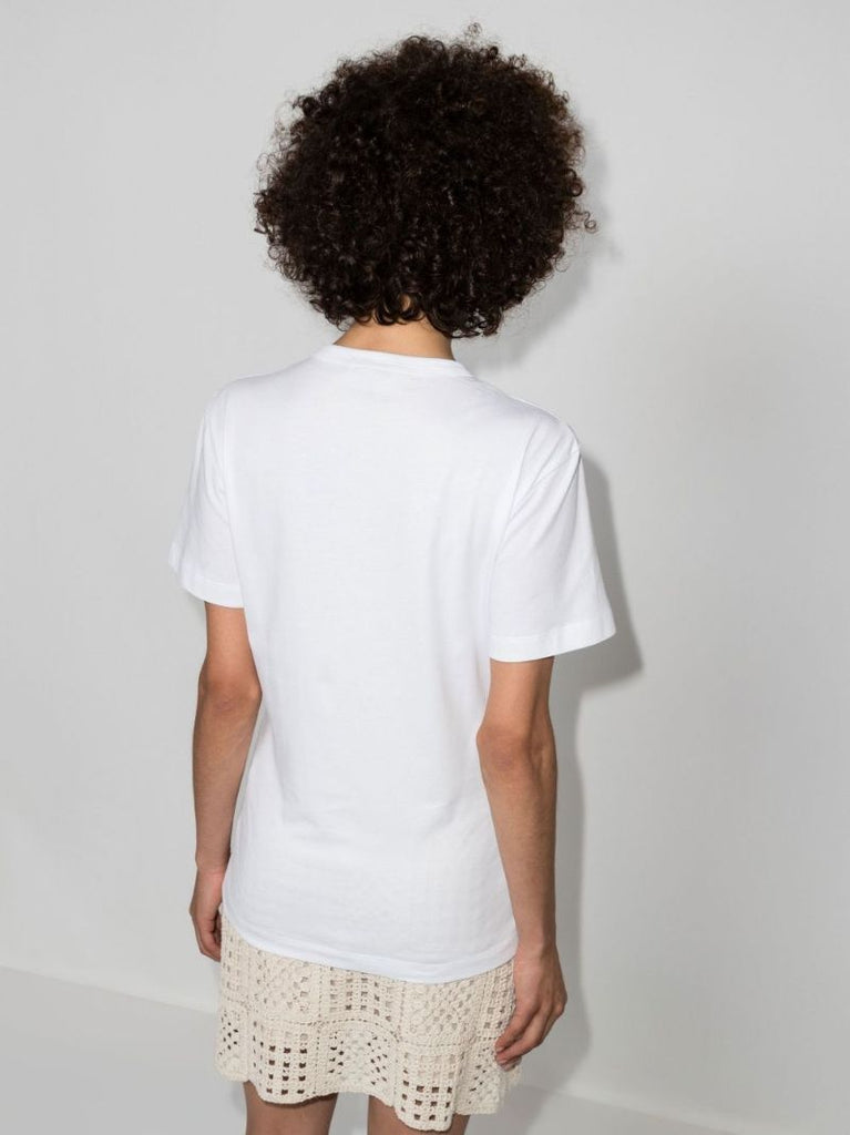 White Pesci Cotton T-shirt