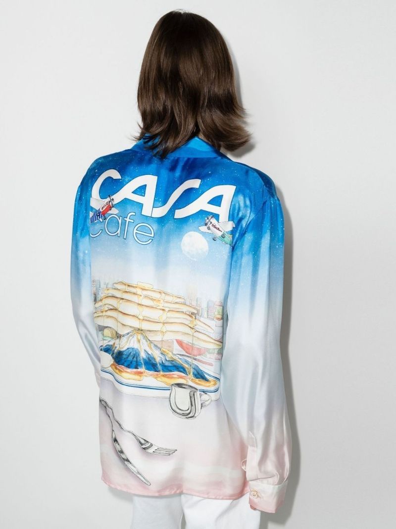 CafÃ_x0083_Â© Printed Silk Shirt