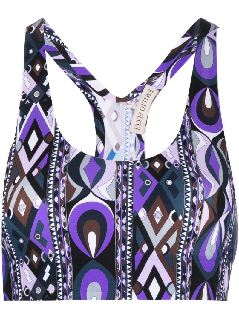 Purple Rombi Baby Print Sports Bra