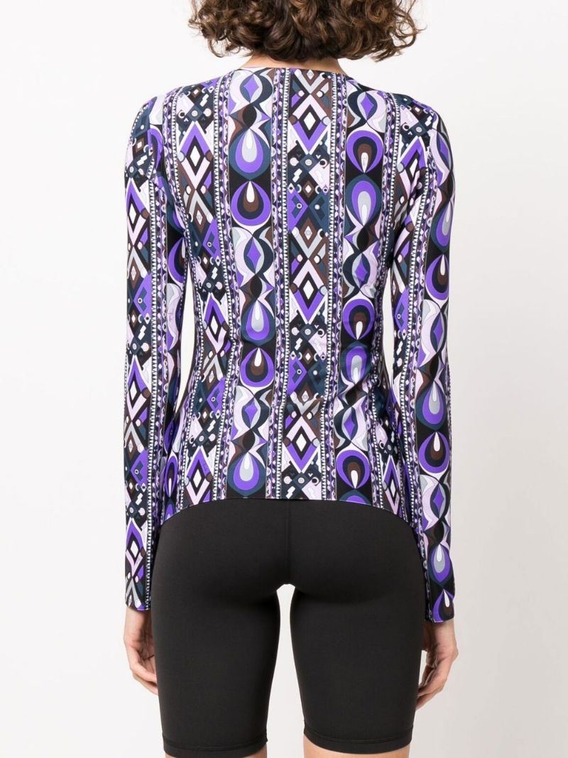 Purple Rombi Baby Print Top